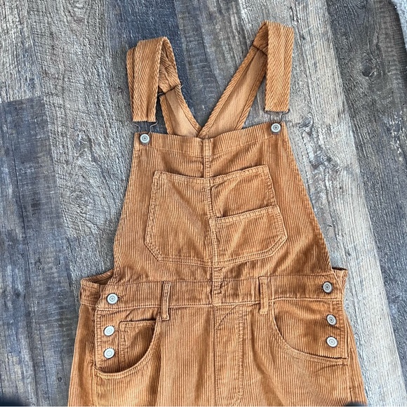 Free People Ziggy corduroy overalls mustard color - Picture 3 of 5